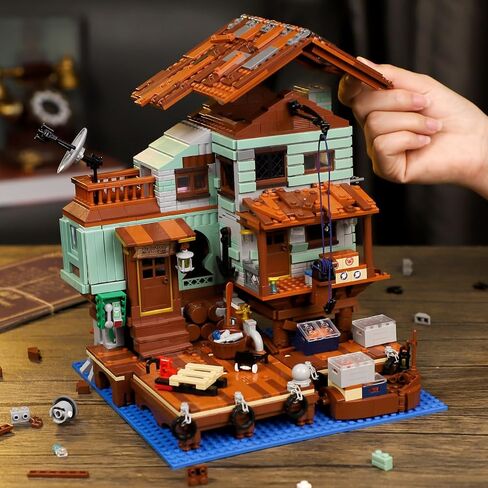 Fisherman's Wharf House Mini Bricks Building Kit, Ideas Creative Architecture Building Toys Birthday Gift for Adult Boys Girls -2046 Pieces (Not Compatible with Lego Set) in Saudi Arabia