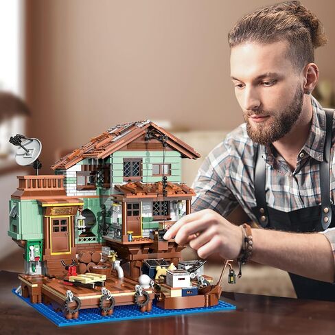 Fisherman's Wharf House Mini Bricks Building Kit, Ideas Creative Architecture Building Toys Birthday Gift for Adult Boys Girls -2046 Pieces (Not Compatible with Lego Set) in Saudi Arabia