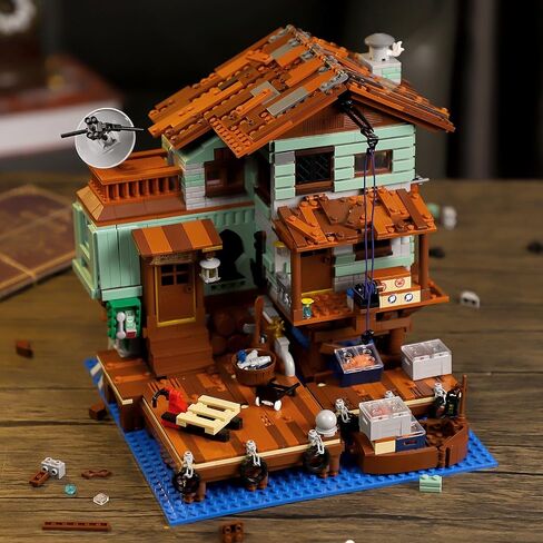 Fisherman's Wharf House Mini Bricks Building Kit, Ideas Creative Architecture Building Toys Birthday Gift for Adult Boys Girls -2046 Pieces (Not Compatible with Lego Set) in Saudi Arabia