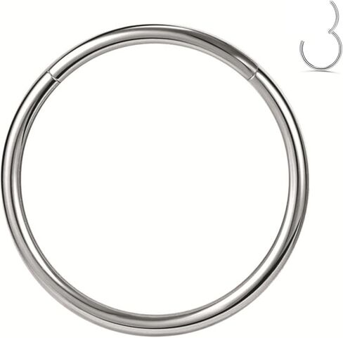 1pcs نساء رجال من التيتانيوم يتوقف على حلقات الأنف طوق 20g 18g 16g فقرار طوق لـ Nostril الحاجز الغضروف اللولب daith tragus conch lip ear lebe lebe 6mm/7mm/8mm/9mm/10mm/12mm gold-gold-gold-gold-gold-rose gold-black in Kuwait