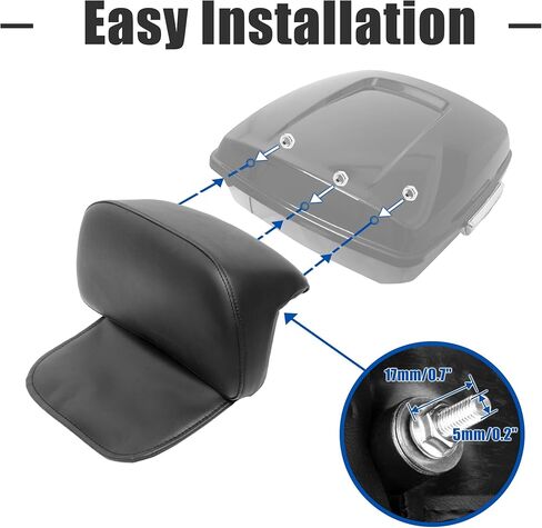 Chopped Razor Tour Pack Backrest Pad Rear Passenger Back Support Fit for Harley Street Glide FLHX Road Glide FLTRX Road King FLHR Electra Glide FLHT Tri Glide 2014-2023 Touring Models in Kuwait