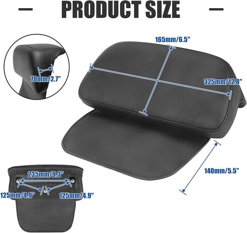 Chopped Razor Tour Pack Backrest Pad Rear Passenger Back Support Fit for Harley Street Glide FLHX Road Glide FLTRX Road King FLHR Electra Glide FLHT Tri Glide 2014-2023 Touring Models in Kuwait