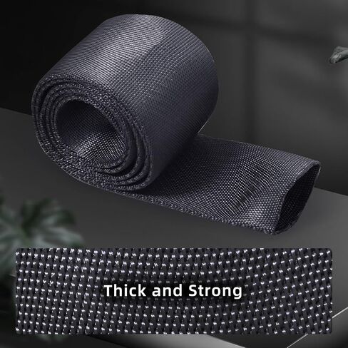 حامي فليلين وينش روب ، Universal Polyester Winch Rope Sleeve Black ، 5cm × 1M in Kuwait