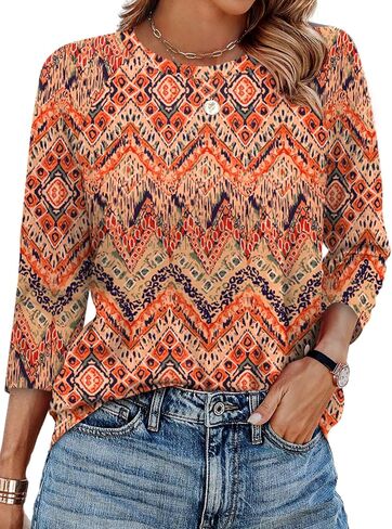WIHOLL 3/4 طول الأكمام من TOPS SUMMER BASION BUSISIONLATES CASTALEDS 2025 FASHION in Kuwait