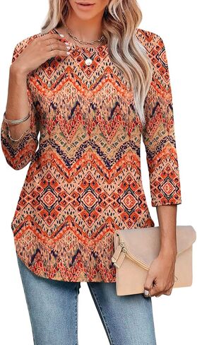 WIHOLL 3/4 طول الأكمام من TOPS SUMMER BASION BUSISIONLATES CASTALEDS 2025 FASHION in Kuwait