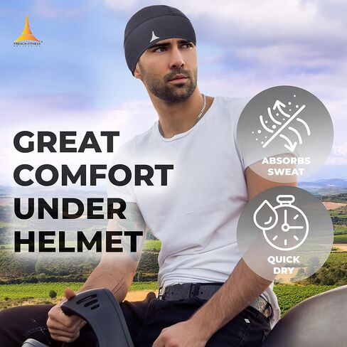 Helmet Liner Sweat Wicking Skull Cap Beanie. Ultimate Performance Moisture Wicking. Fits Under Helmets in Saudi Arabia