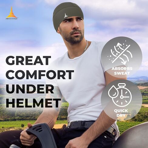 Helmet Liner Sweat Wicking Skull Cap Beanie. Ultimate Performance Moisture Wicking. Fits Under Helmets in Saudi Arabia