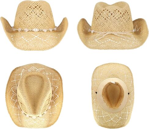 Cowboy Hat,Cowgirl Hat,Cowboy Hats for Women/Mens/3 Decorative Bands Straw Hat,Western Cowboy Hat for Women and Men in Saudi Arabia