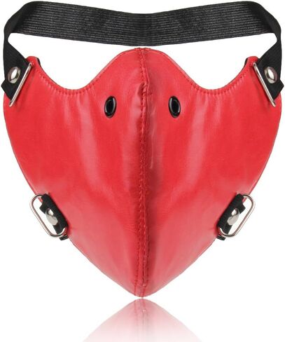 COOLLA Punk Leather Mask Motorcycle Biker Half Face Mask Anti-Dust Sport Mask in Kuwait