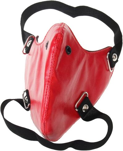 COOLLA Punk Leather Mask Motorcycle Biker Half Face Mask Anti-Dust Sport Mask in Kuwait
