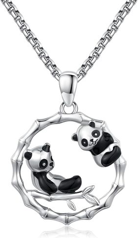 Bunny Necklace for Women 925 Sterling Silver Double Rabbit Pendant Necklace Animal Rabbit Jewelry in Saudi Arabia