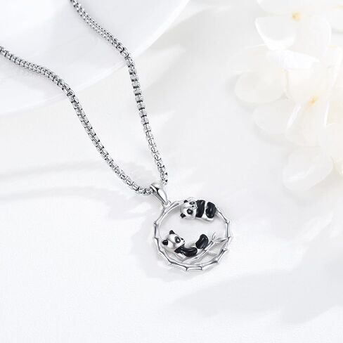 Bunny Necklace for Women 925 Sterling Silver Double Rabbit Pendant Necklace Animal Rabbit Jewelry in Saudi Arabia