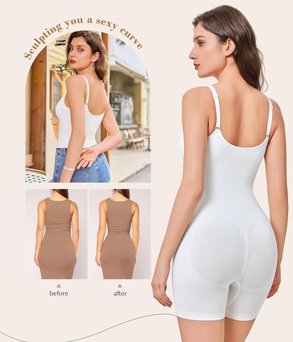 Irisnaya Waist Trainer Shapewear Bodysuits For Women - Seameless Tummy Control Bodysuit Full Body Shaper in Saudi Arabia