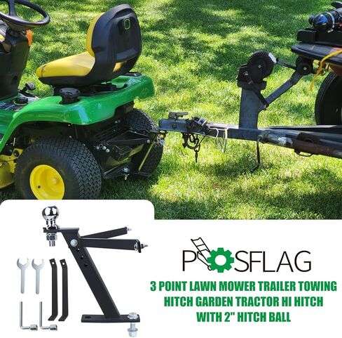 مقطورة جزازة العشب مقطورة قطر مع 2 بوصة مقطورة كروم Hitch Ball ، 3/4 × 2 بوصة الكرة ، 3500 رطل ، جرار حديقة Pro Hiit in Kuwait