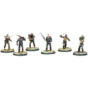 Modiphius Entertainment Fallout Wasteland Warfare: Raiders - The Forged - 6 Unpainted Resin Miniatures, Includes Scenic Bases, 32MM Scale Figures, Tabletop Roleplaying Game Minifigures in Kuwait
