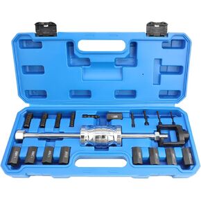 DPTOOL 20pcs Universal Manual Pin Puller Extractor Tool Kit Internal and External Thread Removal Tool Puller Set Slide Hammer Bearing Puller Set with 3-16mm Collets Bearing Removal Tool