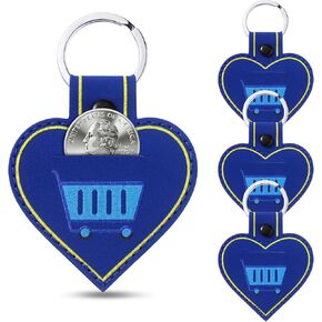 Quelay 3 Pcs Quarter Holder Keychain Shopping Cart Quarter Holder for Mother's Day Grocery Gift Supermarket Shopping Lovers