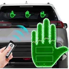 3 في 1 Glogesture Light Light للسيارة ، تضيء اليد لنافذة السيارة ، علامة LED RAGE LED مع ضوء إيماءات يدوي عن بعد للسيارات ، علامة LED FARCHER ، إكسسوارات السيارات المضحكة (أرجوانية)