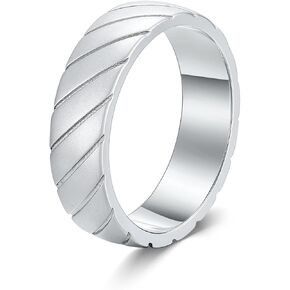Men's Wedding Rings 925 Sterling Silver Ring Size 8-13 Engagement Promise Ring for Men Silver