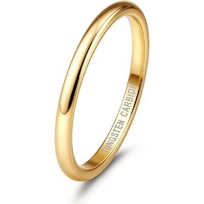 JSTYLE 2MM 4MM حلقات التنغستن للرجال نساء حلقات زفاف Hypoallergenic حلقات الذهب/الفضة مقببة عالية البولندية الراحة الحجم 6-12 لم تشوه