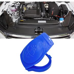 1PCS Windshield Washer Fluid Reservoir Cap Wiper Fluid Cap for Volkswagen Atlas GTI Jetta Porsche Cayenne Audi, OEM# 3Q0955455 Car Windshield Tank Bottle Cap Cover Replacement