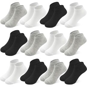 12 Pairs Toddler Socks Boys Socks, Boys Ankle Sock Kids Low Cut Sock for Girls 1-14 Years in Kuwait