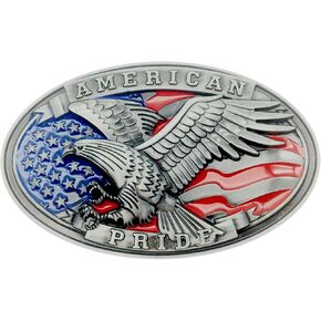 Eagle and United States Flag Belt Buckle Animals Western Cowboy Native American Motorcyclist (XEG2)