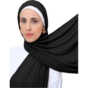 لا يمكن رؤية ثقيلة بسهولة من خلال وشاح الشيفون الطويل للحجاب للنساء ، والأوشحة المسلمة المذهلة المذهلة