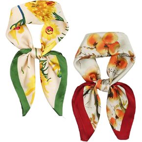 vimate Head Scarf for Women Hair 27'' Square Satin Silk Feeling Bnadana Neck Scarf Handbag Accessories Etc