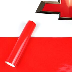 2 PCS أوراق الفينيل للتراكب وقطع لشركة Chevy Bowtie Emblems Grill & Real (Red)