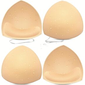 Waterproof Bathing-Suit Padding Inserts - Swimsuit Pads Insert Push up for Women | 2 Pairs Sewn-Edge Bikini Insert