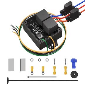 Joinfworld Digital Radiator Fan Controller #0444 Dual Electric Thermatic Fan 12V and 24V, Adjustable Temperature Range from 40°C to 110°C