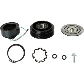 A/C Compressor Clutch Kit Pulley Coil Fit for Honda Civic 4 CYL 1.7L 2001-2005 1630 AC Air Conditioning Compressor Aftermarket Automotive Parts Replacement OE#4985, 4914, 3654, 3657