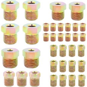 مجموعة مجموعة متنوعة 35pcs لخط الفرامل ، مجموعة إصلاح خط الفرامل العالمية للفرامل للأنابيب 1/4 "3/16"
