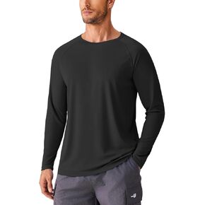 PINSPARK Men's Swim Shirt Quick-Dry Long Sleeve Rash Guard for Men UPF 50+ Light Pullover Sun Protection UV Fishing Shirts in Kuwait