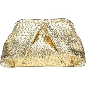 Floerns Women's Vintage Leather Ruched Bag Evening Handbag Dumpling Clutch Purse