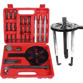 21-in-1 Bearing Puller Set for Internal External Bearings, Blind Hole Bearing Extractor, 3-Jaw Hook Puller, Bearing Removal Tool (Black)