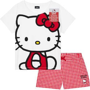 Hello Kitty Womens Pajamas Short Sleeve Anime Summer PJs Kawaii Clothes Cute Pajama Set