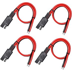 BAGE 14AWG SAE CONNECTOR DC تمديد كابل توصيل سريع قطع الاتصال ، للدراجات النارية ، والسيارات ، والجرارات ، واللوحة الشمسية (4 حزمة -30 سم/ 1 قدم)