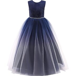 Glamulice Princess Sparkle Tulle Dress Flower Girls Ombre Dresses Bridesmaid Wedding Pageant Party Holday Ball Ball Ball