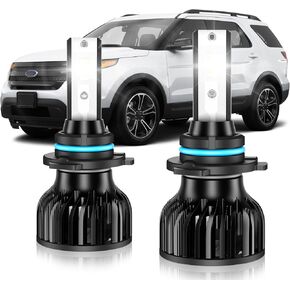 قم بتناسب Ford Explorer 2011 2012 2013 2014 2015 Light Lights ، Super Bright 9005 High/Low Beam ، 6000k Cool White ، Plugh and Play ، Pack of 2