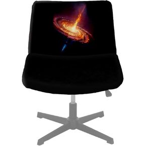 Criss Cross Chair Cover, Universal Fit and Non-Slip Mid-Back Wide Seat Vanity Chair Slipcover 3D Digital Print Pattern(J)
