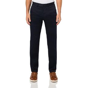 Lacoste Men's Slim Fit Stretch Cotton Chino Pants, Dark Navy Blue, 33/32