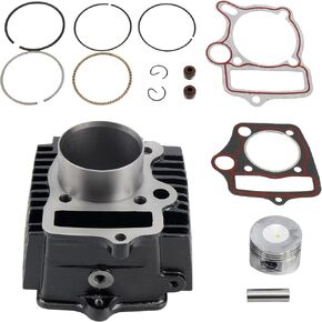 52.4mm Big Bore Cylinder and Head with Piston Ring Rebuild Kit and Gaskets Compatible with 4 Stroke Horizontal 110cc Chinese Taotao Coolster Engine ATV Go Kart Dirt Bike
