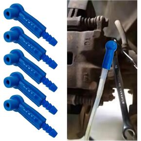 5PCS Car Oil Bleeder Pump Exchange Adapter, Brake Oil Changer Connectors, Brake Fluid Replace Tools, Quick Exchange Connector Tool Suction Pipe Joint Accessories for Car Truck Vehicles (Black)
