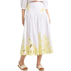 Cinq à Sept Women's Trailing Peonies Tilda Skirt