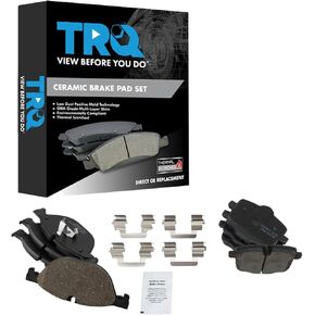 TRQ Brake Pads Ceramic Compatible with 2011-2016 BMW 550i 2012-2018 650i 2013-2019 650i Gran Coupe 650i xDrive 650i xDrive Gran Coupe