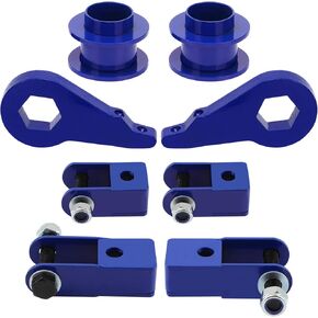 MaxPeedingRods 1-3 "Front & 2" مجموعة رفع التسوية الخلفية لعام 2000-2006 Chevy Avalanche Tahoe Suburban Yukon Escalade 6-Lug Truck ، مع تمديدات الصدمات الخلفية الأمامية