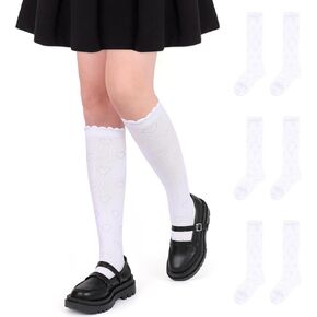 YMYDYFC Girls Knee High Socks School Uniform Dress Socks Kids Toddler Girl Socks