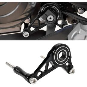 Canitu Shift Shaft Brace,Anodize CNC Billet Aluminum Shifter Support Holder Sprocket Cover Carrier with 2 Bolts Support Bracket for Honda Grom Monkey 125 2022+ for Honda CT Trail 125 2023+ (Black)